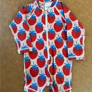 Hanna Anderson baby strawberry swimsuit size 12/18 months